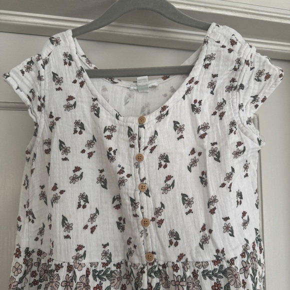 Dip Floral Dress with Button Detail 100% cotton - Picture 3 of 7